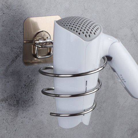 DHRUSIMI Hair Dryer Stand Silver Wall Mounted Dryer Holder Price