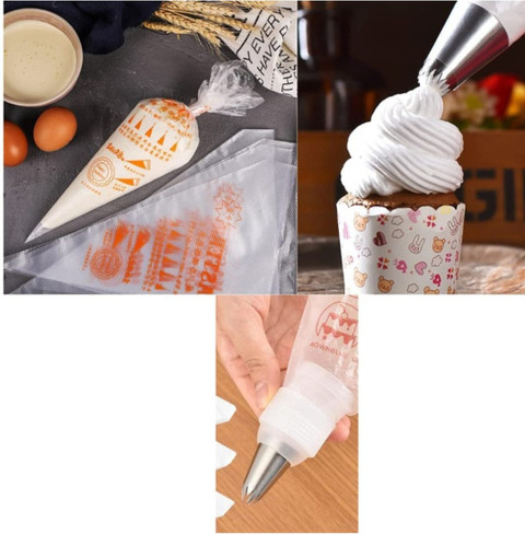 Bakedude 2D 1M 2F DIY Cream Rose Flower Piping Nozzles Stainless