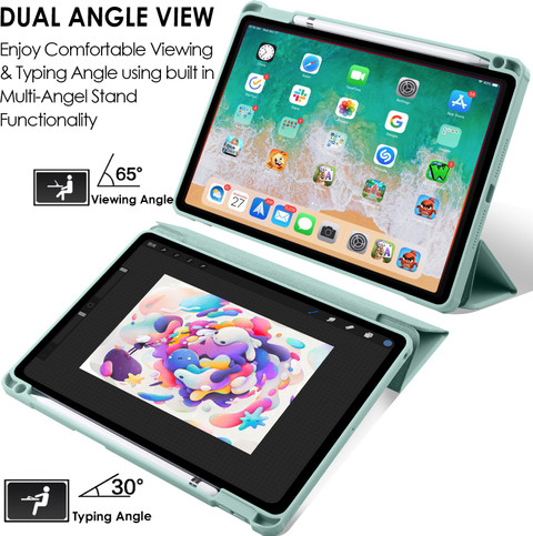 JETech Custodia per iPad 10,2 Pollici (9a/8a/7a Generazione, 2021/2020/2019) con Integrato