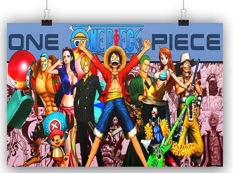 One piece combo poster 1660 Paper Print - Animation & Cartoons