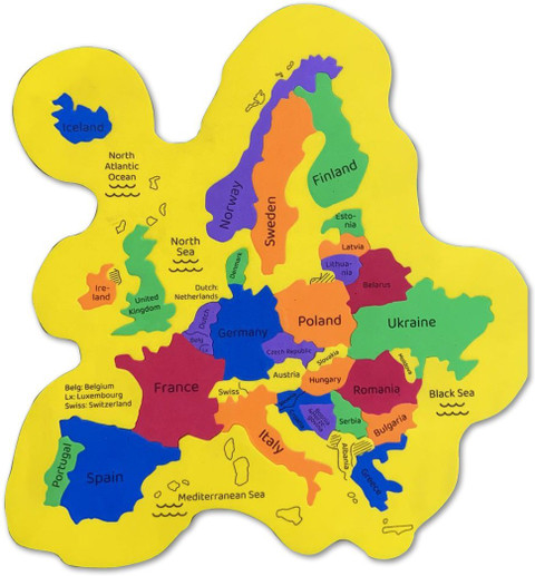 cretto 3 in 1 Educational World Map Puzzle with 40 Re-usable Quiz