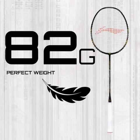 LI-NING Turbo Charging Z Drive Carbon Black, Gold Strung Badminton