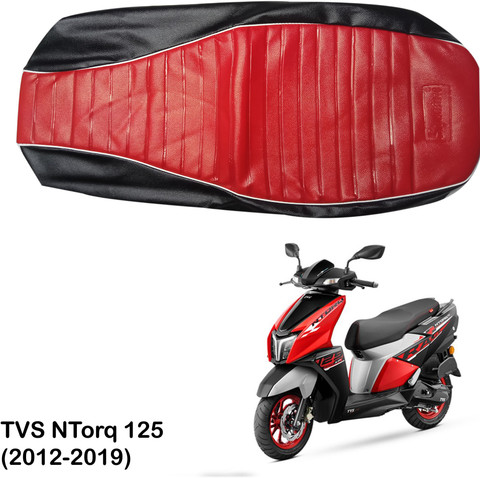 AXWee Scooty/Scooter Leather Seat Cover for TVS NTORQ Red/Black