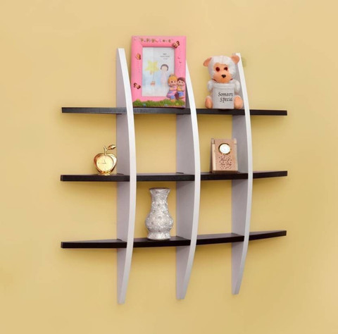 OnlineCraft showpiece wall decor Wooden Wall Shelf