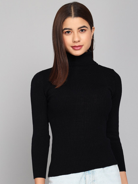 High Neck Sweater For Ladies Flipkart Talgo Solid High Neck Casual