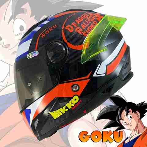 goku motorcycle helmet Dragon Ball Desktop Real McCoy EX Dragon Ball Z Wonder Goku Fullface Helmet at