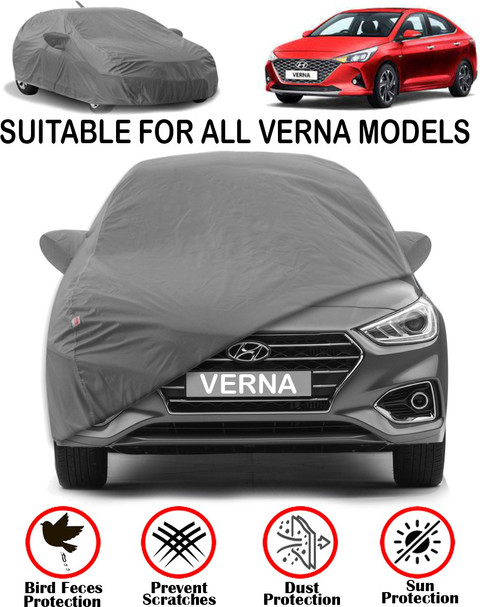 FABTEC Car Cover For Hyundai Verna (With Mirror Pockets) Price in