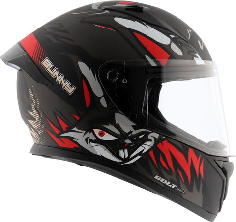 VEGA Bolt Bunny Dull Black Red Large Motorbike Helmet Buy VEGA