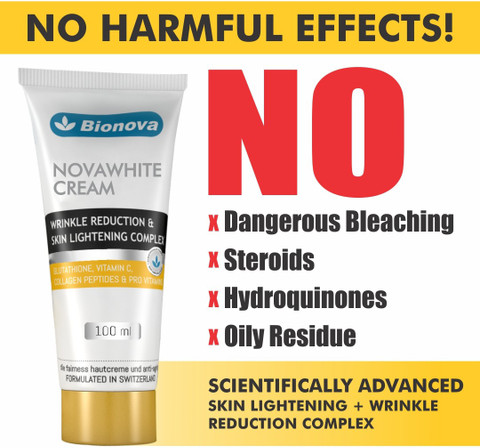 Bionova Novawhite Glutathione Cream for Glowing Skin Wrinkle Reduction  Complex for Men and Women- Suitable For all Skin types, 100ml - Price in  India, Buy Bionova Novawhite Glutathione Cream for Glowing Skin