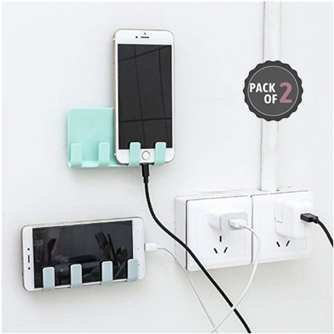 TECHGEAR (Pack of 2) Mobile Holder for Home Wall Charging, Wall