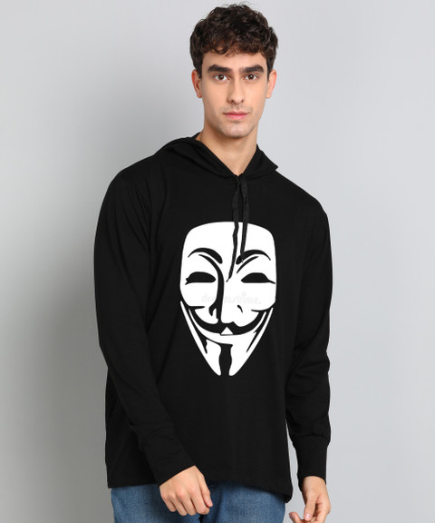 bfb Printed Men Hooded Neck Black T-Shirt Buy bfb Printed Men