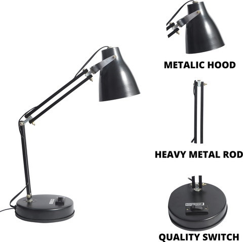 Caleta Study Lamp for Students with Metal Body (227 Model) (Black