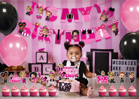 ZYOZI Boss Baby Half Birthday Decorations, Baby Boss Month