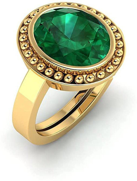 TODANI JEMS Ratti Natural Panna Emerald Gemstone Stone Ring