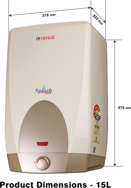 Venus Splash Copper CU 15 L Storage Water Geyser