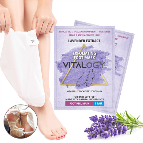 Vitalogy Foot Peel Mask for Dead Skin Removal Pairs