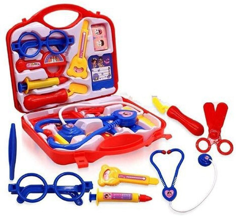 BACHPANKAPYAR Doctor Kit Toys for Kids, Red Doctor Kit Pretend Play Doctor  Play Set Medical Carry case Toy Set Fun Toy Gift Early Education for Kids
