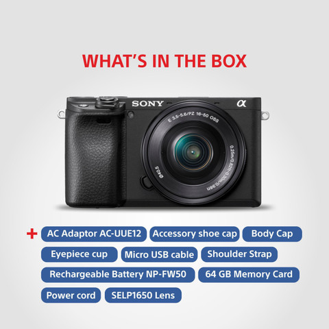SONY α6400+SELP1650 SONY Alpha ILCE-6400L APS-C Mirrorless Camera with 16-50 mm