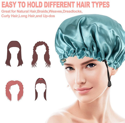 GRAYSEE Satin Bonnet Sleeping Cap Hair Bonnet Double Layered Adjustable  Reversible Silky Night Hat for Natural Hair Teens Toddler Child Baby