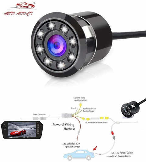 Waterproof 170 ° CCD Car Rear View Backup Reverse Parking Camera LED Night Visio