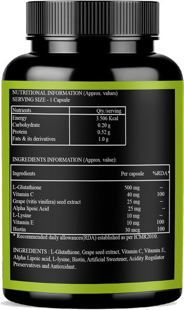 Healthy By Nature L Glutathione Skin Lightening with Vitamin E & C Ultra  Price in India - Buy Healthy By Nature L Glutathione Skin Lightening with  Vitamin E & C Ultra online