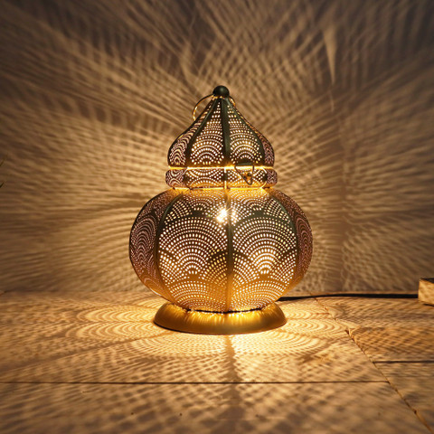 Homesake Turkish Desk Lamp Moroccan Decorative Bronze Antique