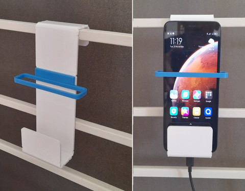 makerV Window Rail Mount Mobile Phone Holder, Mobile Phone Charging Stand,  Clip-on Cell Phone Hanger Mobile Holder