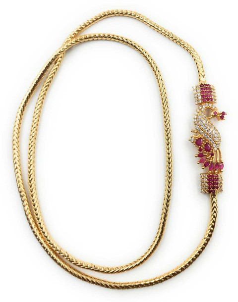 PBM CREATIONS Gold Plated Traditional Covering Mop chain Gold