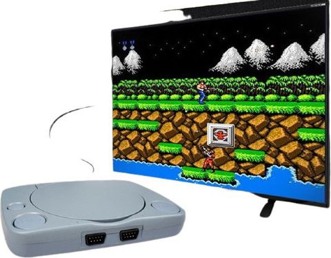 TV Video Game Console for Two Players with 2 Controllers, Black - Image 4