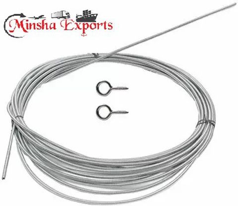 Minsha Spring Wire Curtain Cord Kit – 10 Hooks, 10m Wire