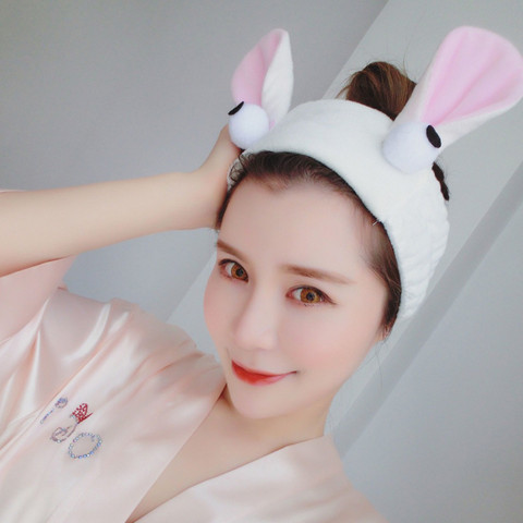 NANDANA COLLECTIONS Pc Fashion Women Girl Winter Big Eyes Rabbit Ear  Elastic Soft Hair Band Bath Spa Makeup Headband Girls Hairband Hair  Accessories