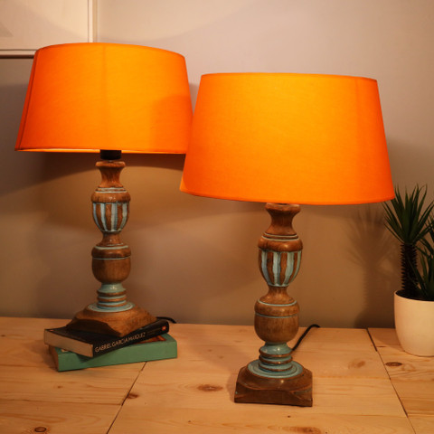 Homesake Signature Rustic Table Lamp set of 2, farmhouse Living