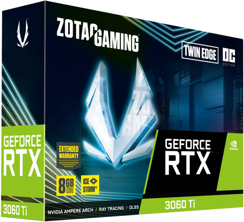 ZOTAC RTX 3060 Ti Twin Edge OC LHR GDDR6 8 GB NVIDIA Chipset 256