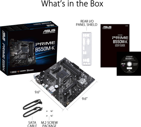 ASUS Prime B550M-K AM4Socket ATX AMD B550 Chipset DDR4 Motherboard