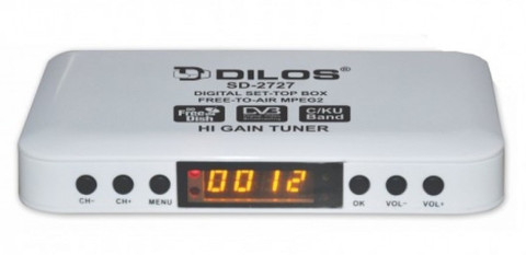 dilos MPEG-2 SD-2727 DVB-S Digital FTA Set-Top Box GET LIFE TIME
