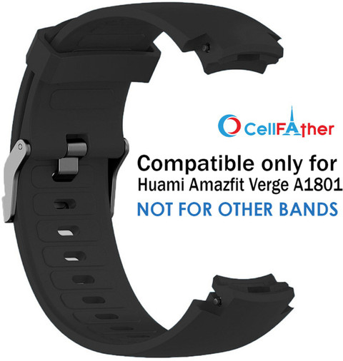 CellFAther Soft Silicone Replacement Watch Strap Wristband for Huami  Amazfit Verge A1801 Smart Watch Strap