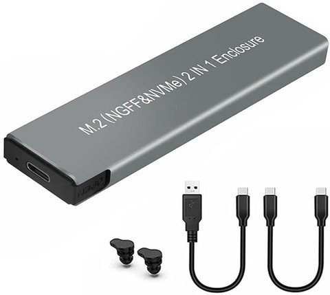 ULTRABYTES NVME and SATA NGFF Enclosure Dual Protocol USB SSD  External Hard inch Shock Resistant NVME/SATA NGFF Enclosure SSD  Hard