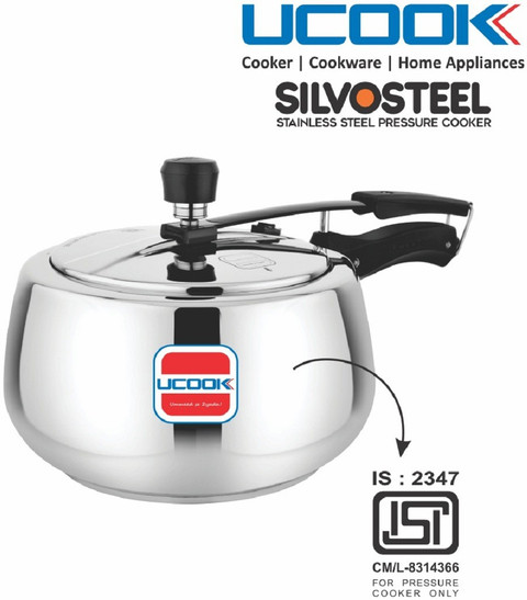 UCOOK By United Ekta Silvo Stainless Steel L Inner Lid