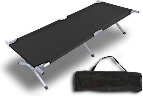 MOHAK Folding Camping Cot Bed, Foldable Portable Sleeping Cot for
