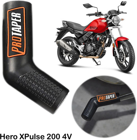 Znee Smart Pack of 1 Imported Black & Orange Motorcycle Rubber