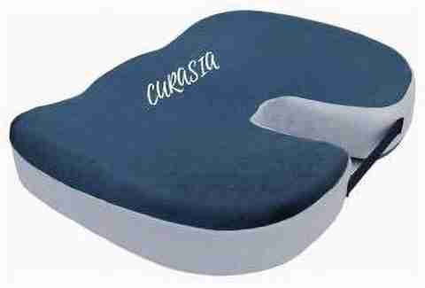 CURASIA Memory Foam Coccyx Seat Cushion For Tailbone Pain Relief Back  Lumbar Support