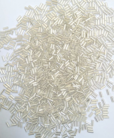 Atifa 6MM White Glass pipe cut beads for embroidery,craft, decoration and  jewellery making[100 gram]