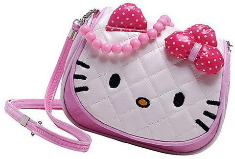 Nia Creations Pink Sling Bag Cartoon Character Kitty Hand Purse