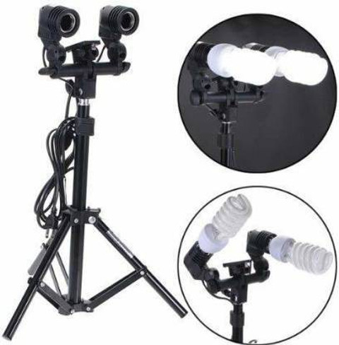 MILLETS E27 Double Light Socket with Light Stand Swivel Mount
