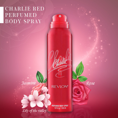 Revlon Charlie Perfumed Body Spray For Men Women- Red Body Spray