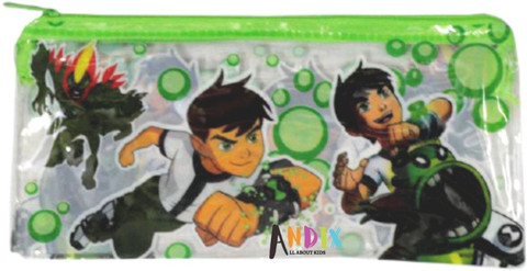 Andix Transparent, cartoon character pouch for kid Printed pouch Art  Plastic Pencil Boxes