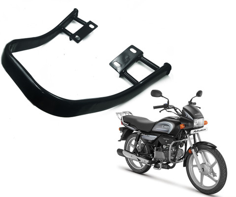 AXWee Bike Rear Seat Handle Backrest Heavy Metal Body Black Color Bike  Headlight Grill For Hero Splendor Bike Headlight Grill