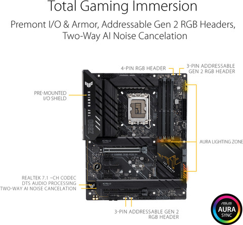 ASUS Tuf Gaming Z690-Plus D4 LGA 1700Socket ATX Intel Z690 Chipset