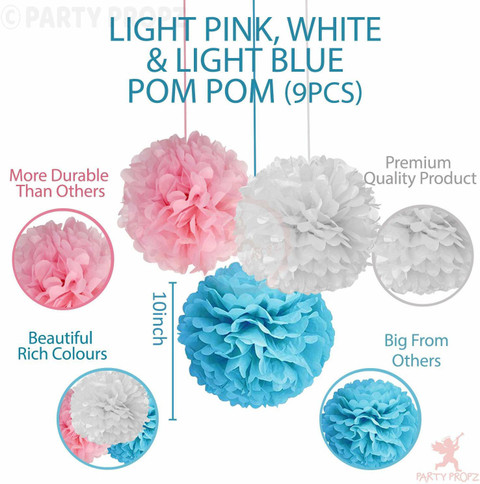 Party Propz Multicolor Paper Pom Pom for Decoration Pcs Set