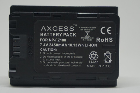Axcess NP-FZ100 for Sony A7 III, A7R III, A7R IV, A9, Alpha 9, A7R3 Camera  Battery